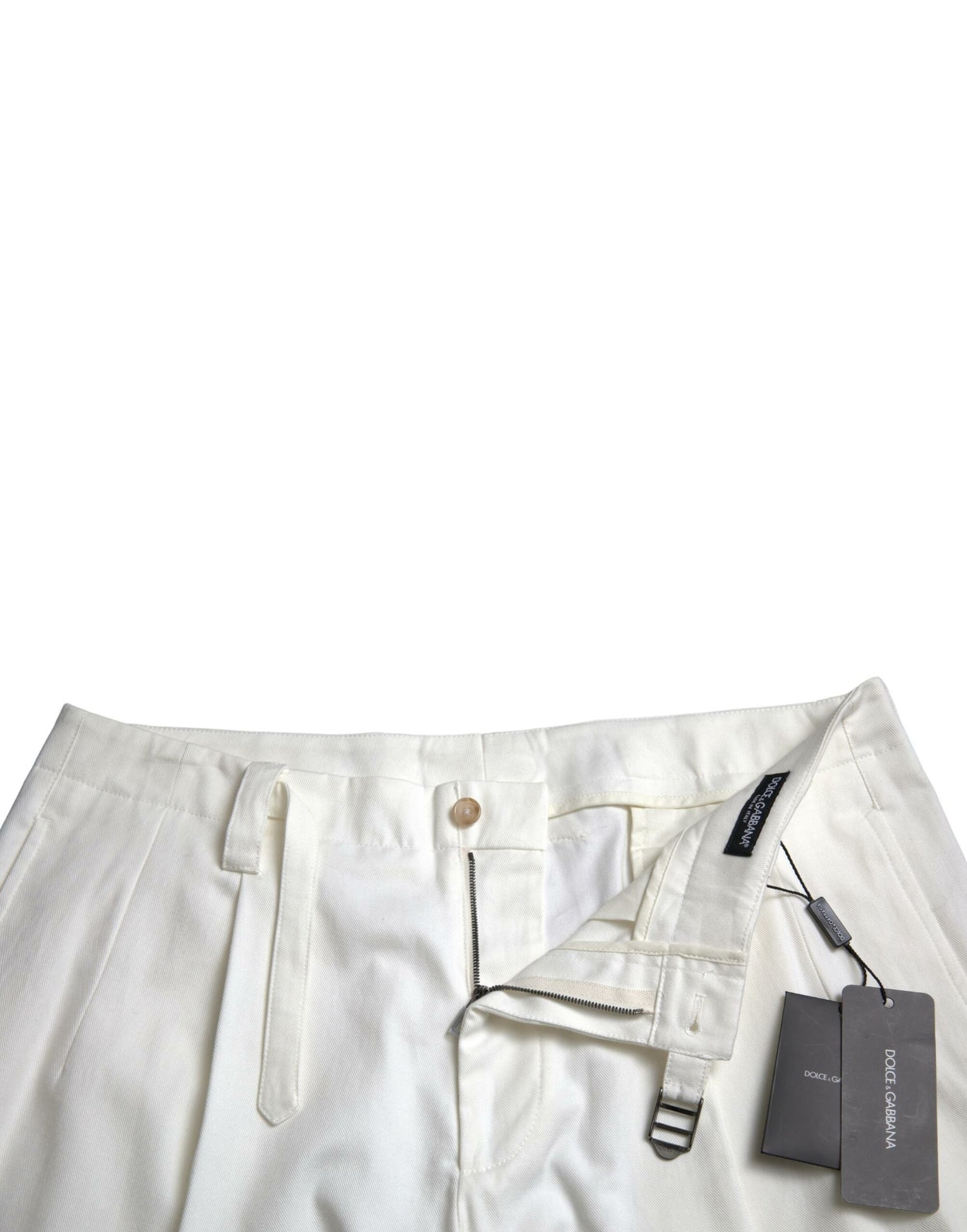 Dolce &amp;amp; Gabbana Vita Bomullsstretch Bermudashorts För Herrar