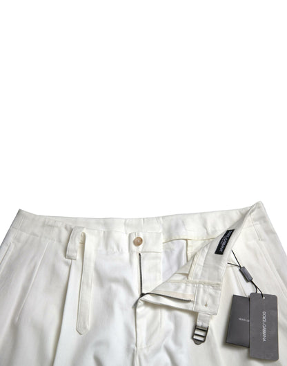 Dolce &amp;amp; Gabbana Vita Bomullsstretch Bermudashorts För Herrar
