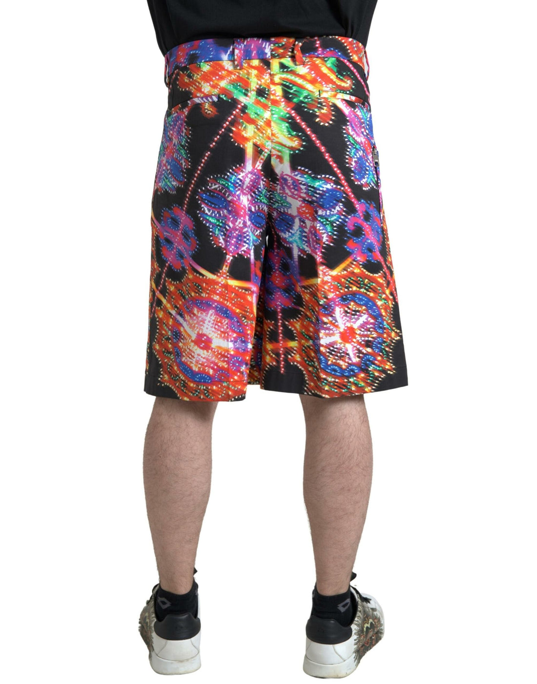 Dolce &amp;amp; Gabbana Flerfärgade Mönstrade Bomullsbermudashorts För Herrar