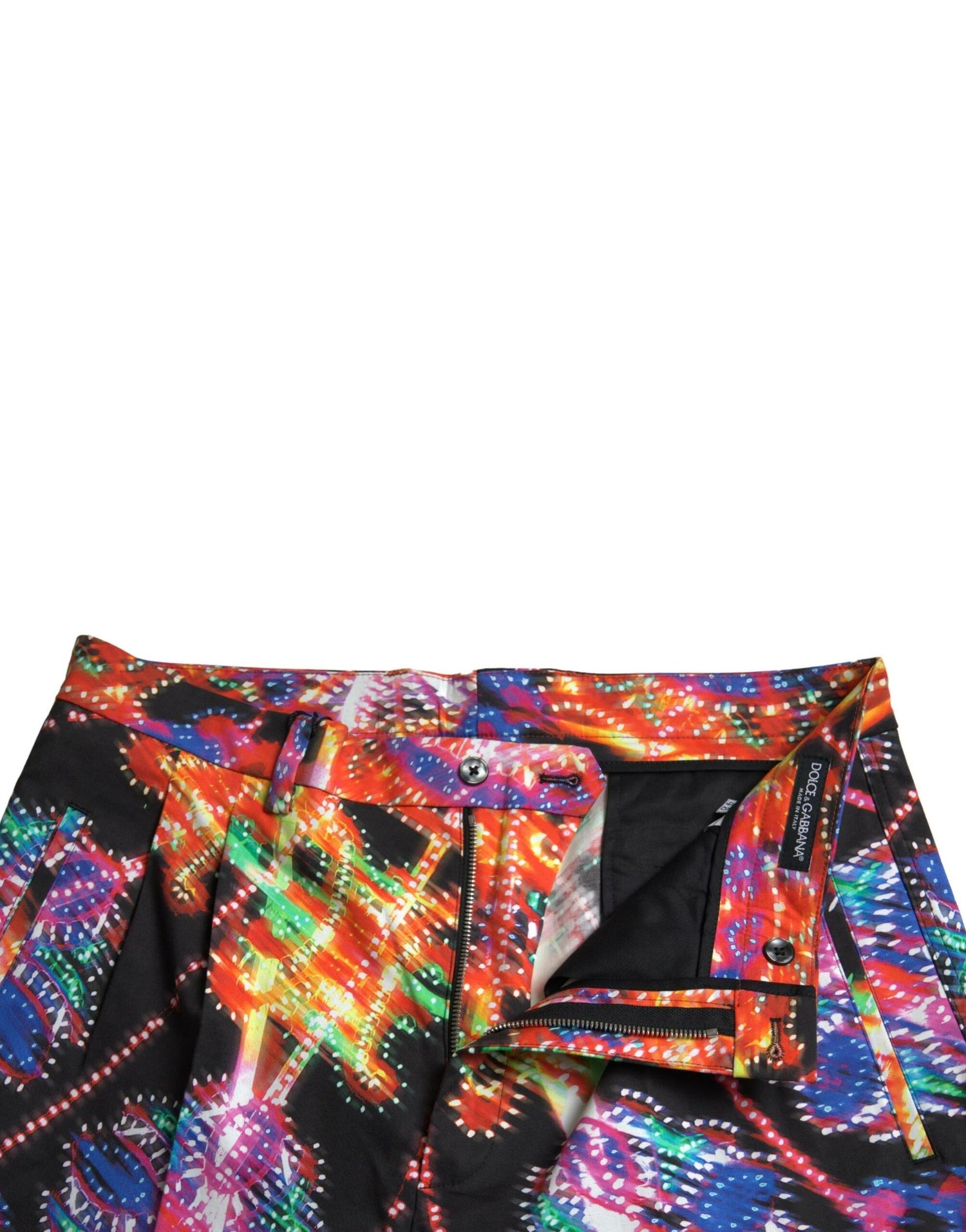 Dolce &amp;amp; Gabbana Flerfärgade Mönstrade Bomullsbermudashorts För Herrar
