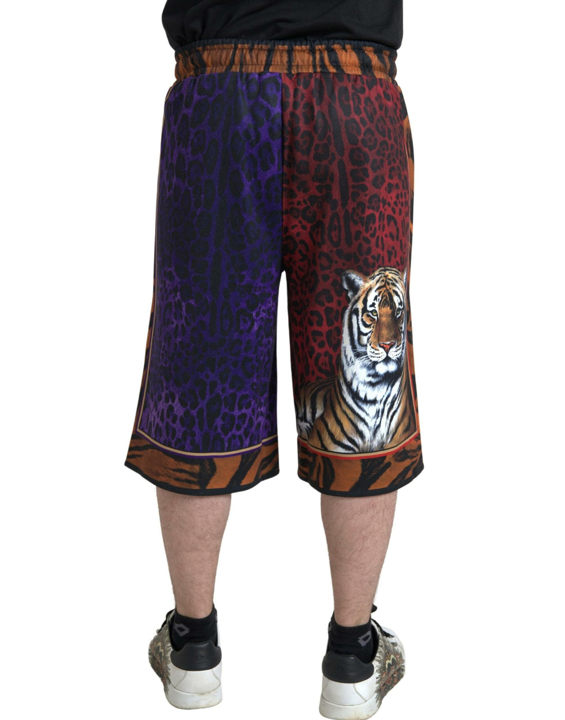 Dolce &amp;amp; Gabbana Flerfärgade Tigermönstrade Bermudashorts för Herr
