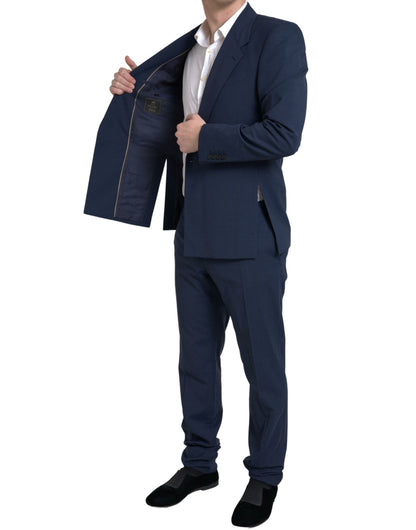 Dolce &amp;amp; Gabbana Blå 2-delad enkelknäppt kostym från SICILIA