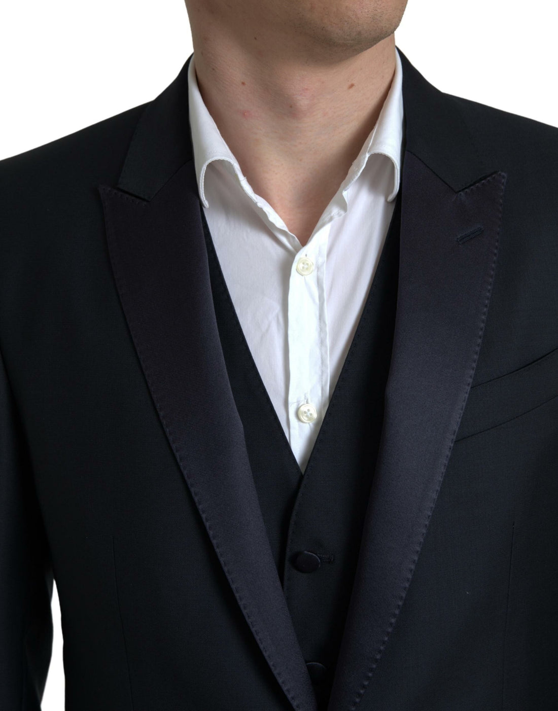 Dolce &amp;amp; Gabbana Blå 2-delad enkelknäppt MARTINI-kostym