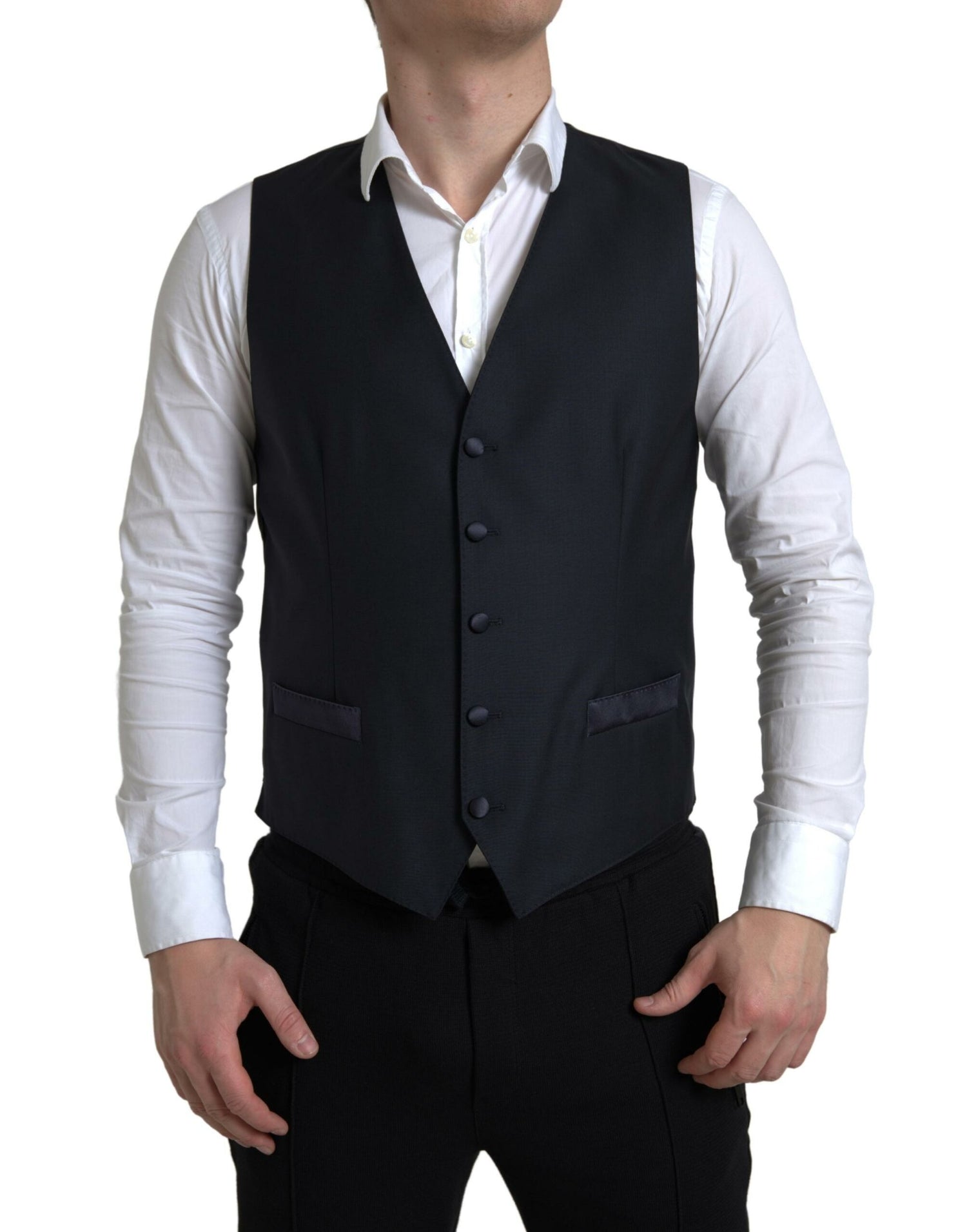Dolce &amp;amp; Gabbana Blå 2-delad enkelknäppt MARTINI-kostym