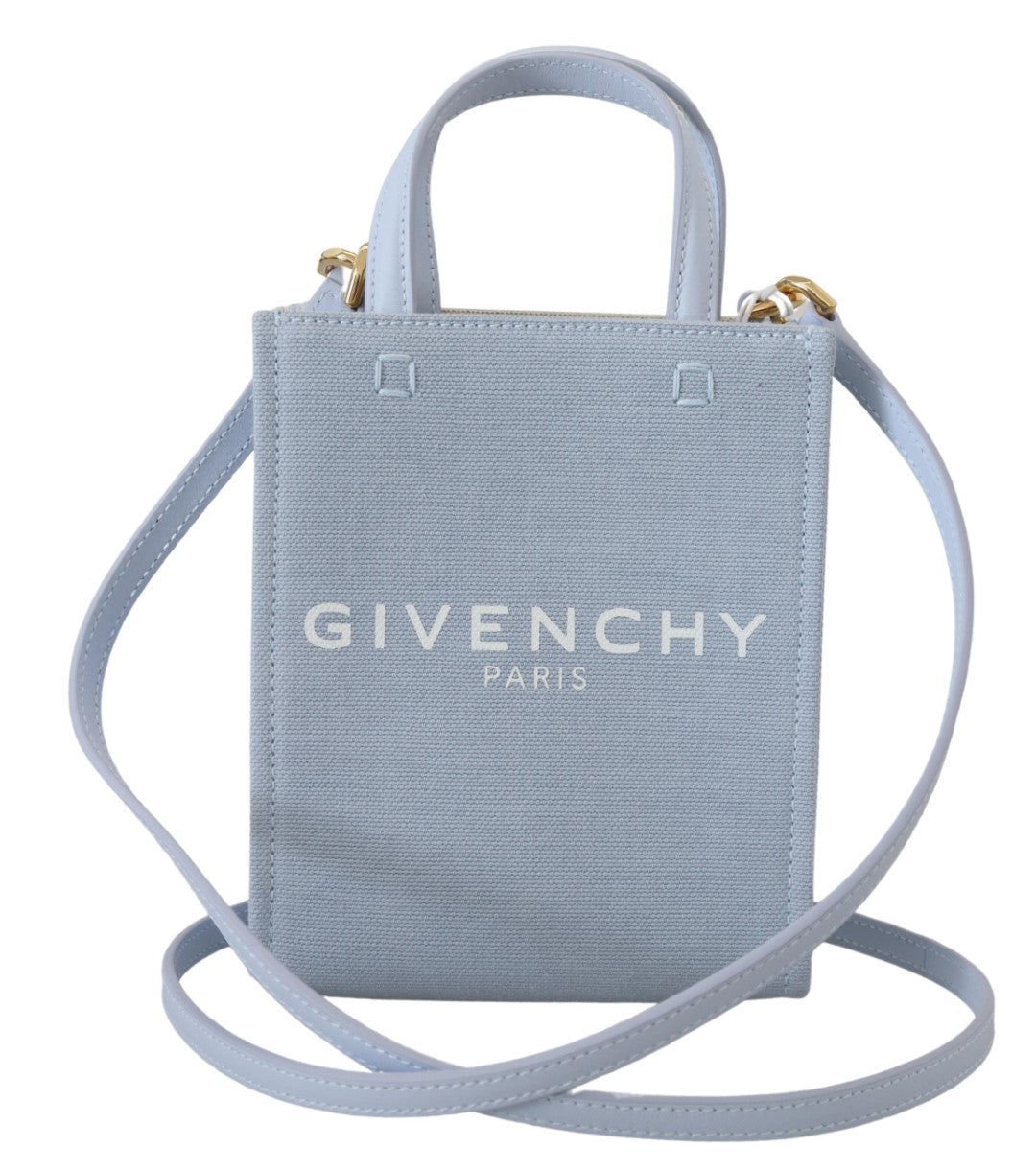 Givenchy Blå Belagd Canvas Vertikal Moln Mini Axelväska