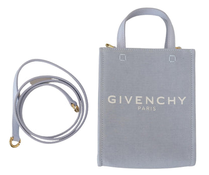 Givenchy Blå Belagd Canvas Vertikal Moln Mini Axelväska