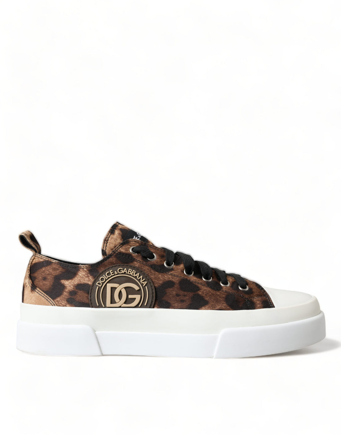 Dolce &amp;amp; Gabbana Bruna Leopard Canvas Sneakers Skor