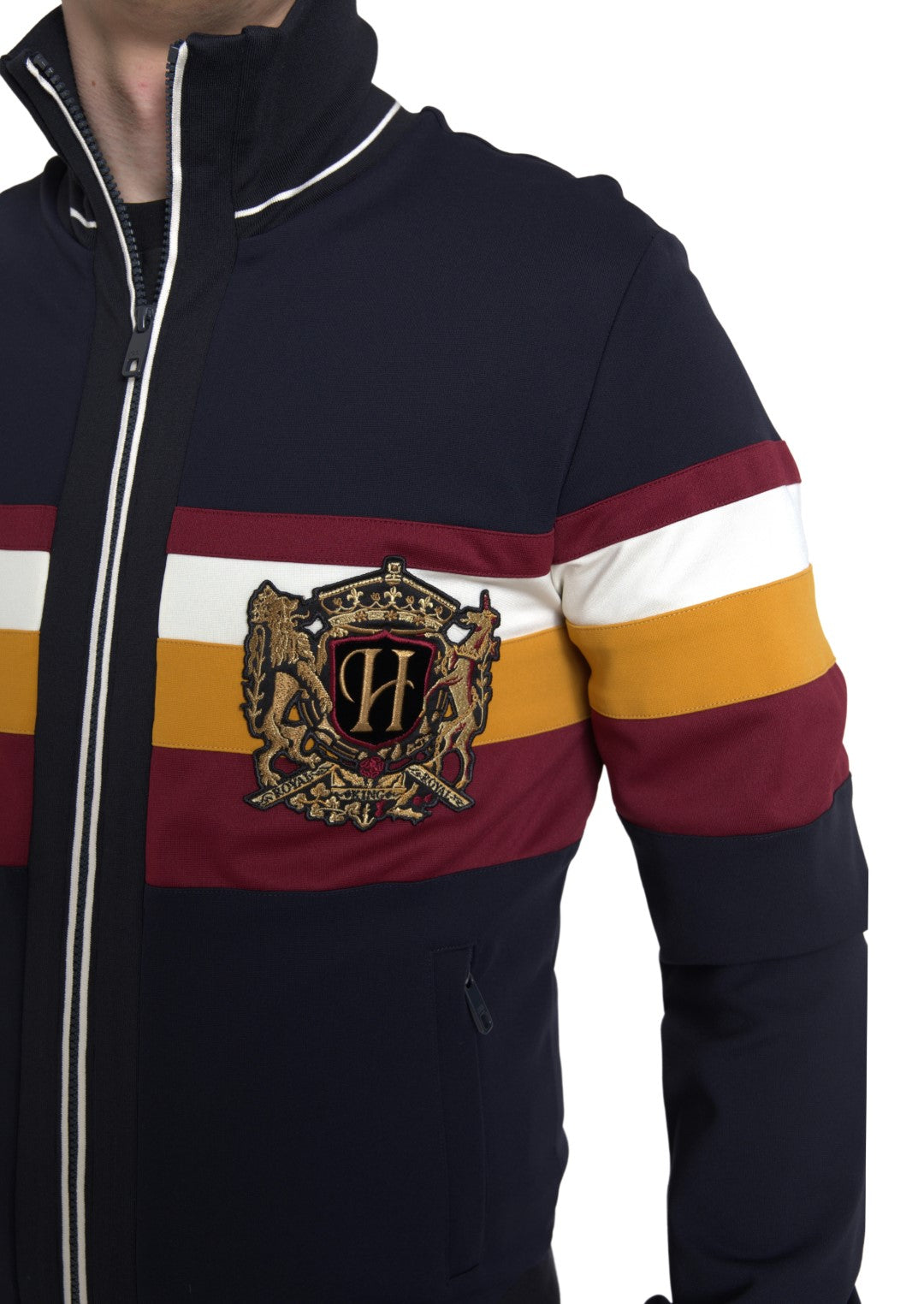 Dolce &amp;amp; Gabbana Blå Kofta Heraldisk Hel Dragkedja