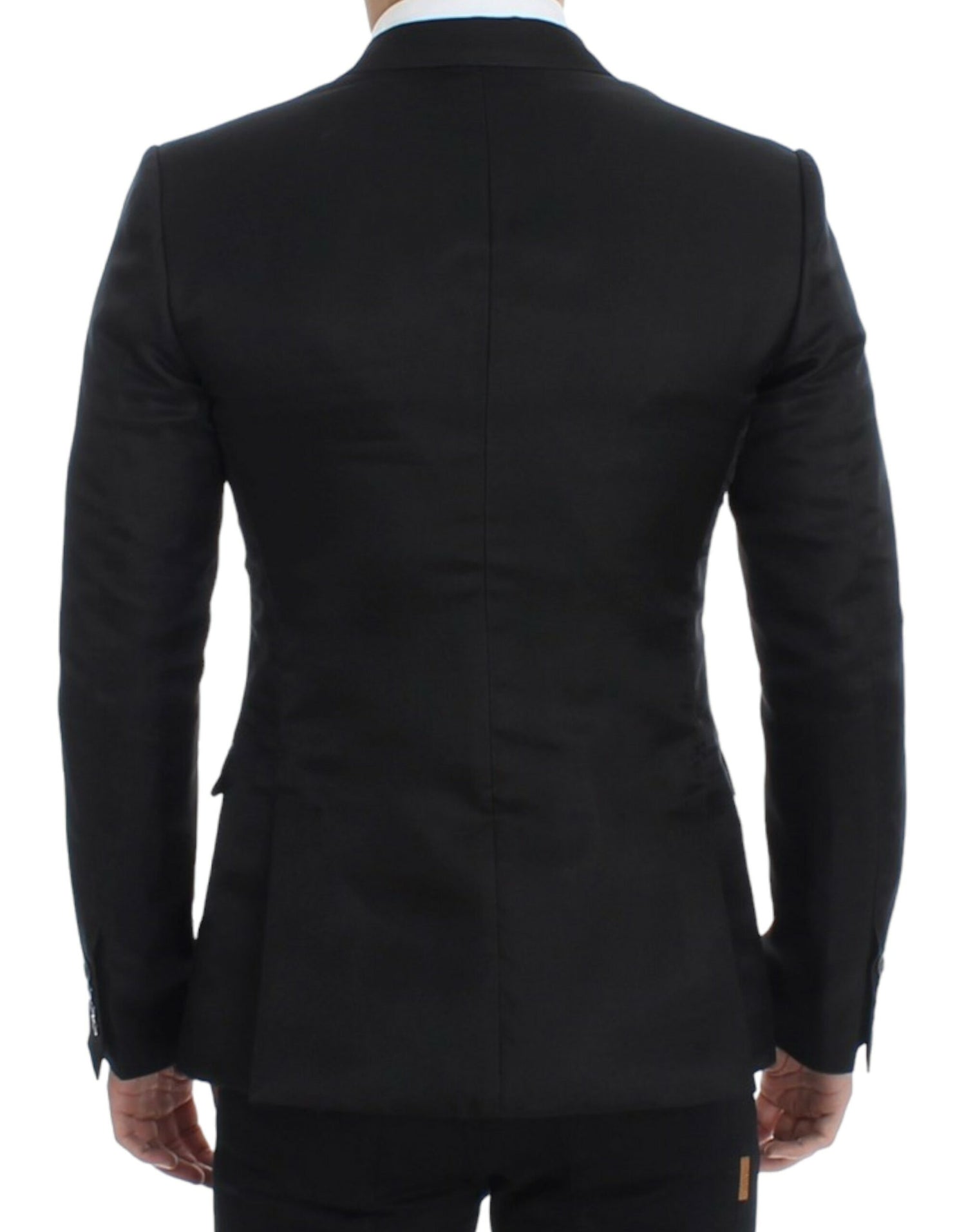 Dolce &amp;amp; Gabbana Svart sidenkavaj med smal passform