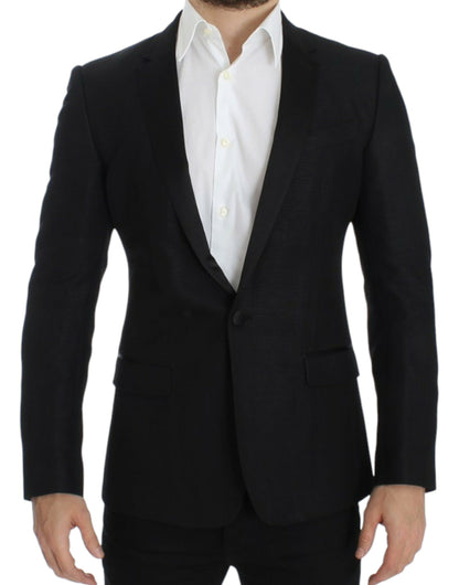 Dolce &amp;amp; Gabbana Svart ull MARTINI smal kavaj