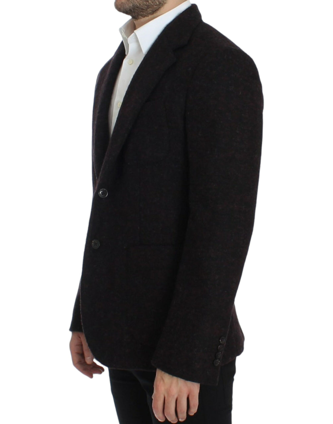 Dolce &amp;amp; Gabbana Bordeaux alpaga blazer med två knappar
