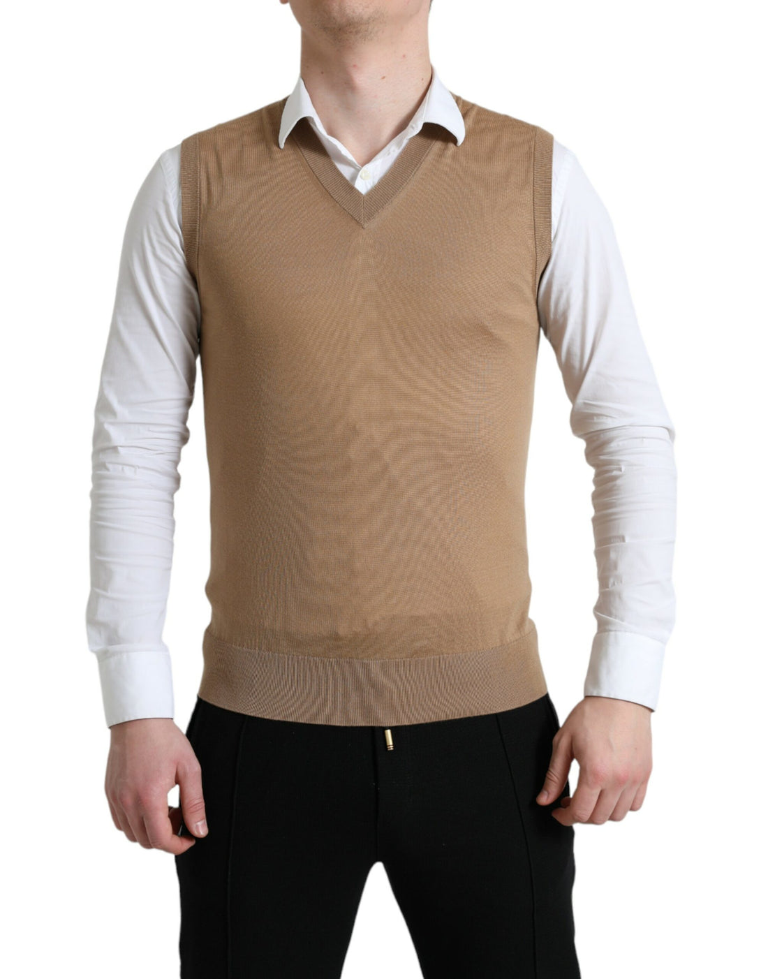 Dolce &amp;amp; Gabbana Brun Ärmlös Ulltröja