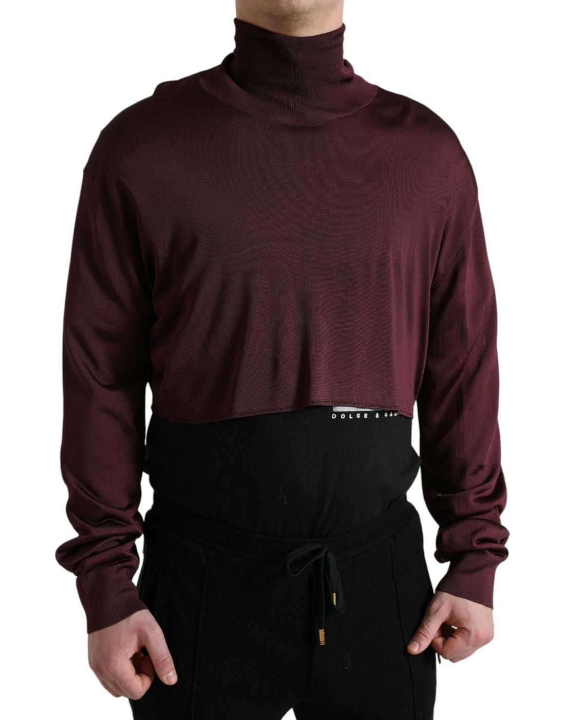 Dolce &amp;amp; Gabbana Rödbrun Viskos Polotröja