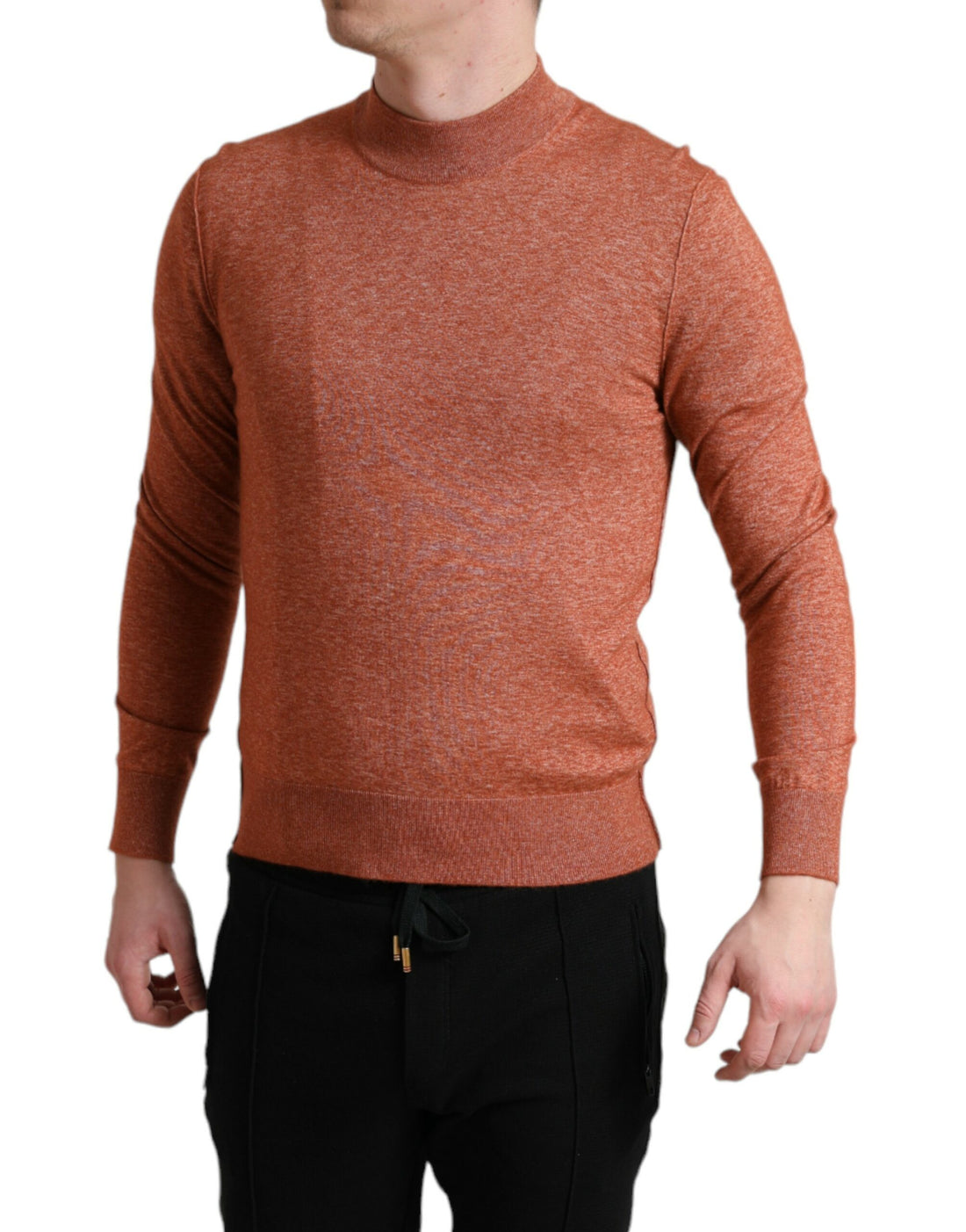Dolce &amp;amp; Gabbana Orange Cashmere Rund Halsad Pullovertröja