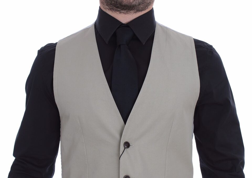 Dolce &amp;amp; Gabbana Beige Sidenblandad Klänning Formell Väst