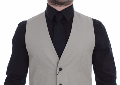 Dolce &amp;amp; Gabbana Beige Sidenblandad Klänning Formell Väst