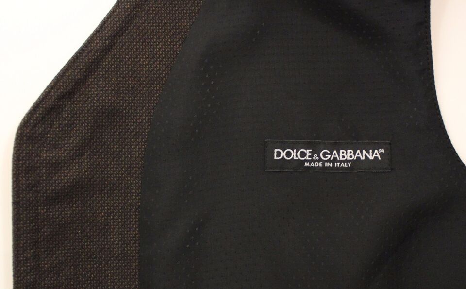 Dolce &amp;amp; Gabbana Brun Klänning Väst i Bomullsblandning
