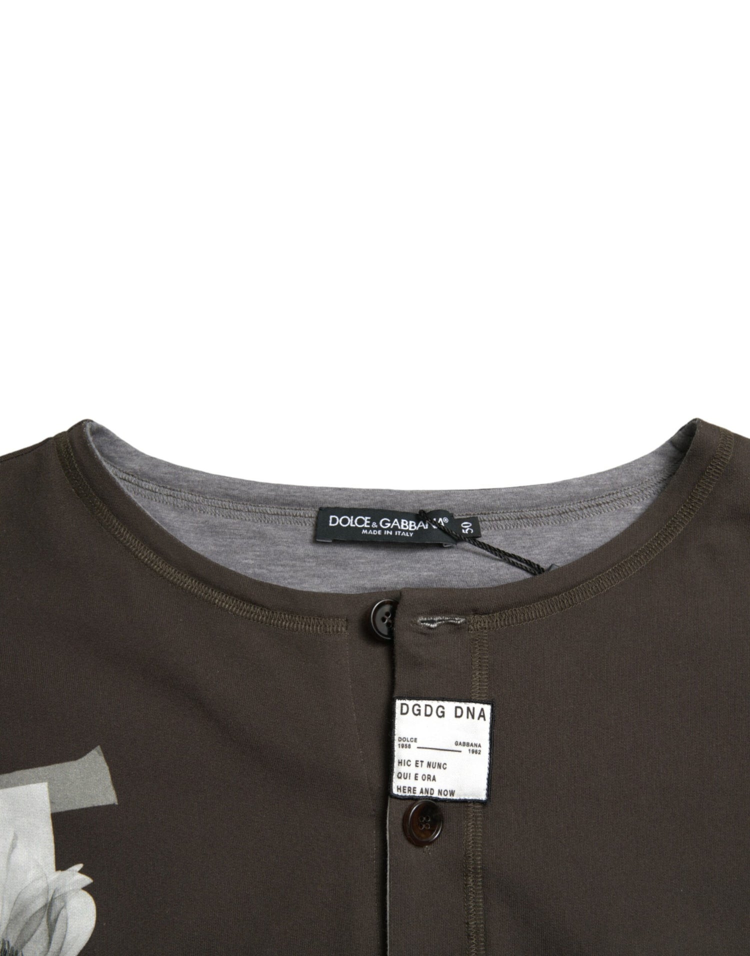 Dolce &amp;amp; Gabbana Mörkgrå Bomulls-Pullovertröja