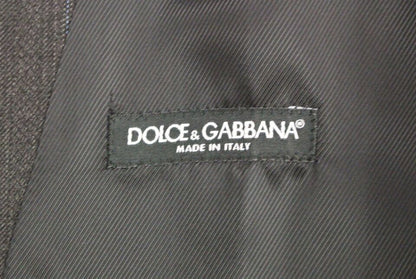 Dolce &amp;amp; Gabbana Grå Randig Ullväst Med Logotyp Väst