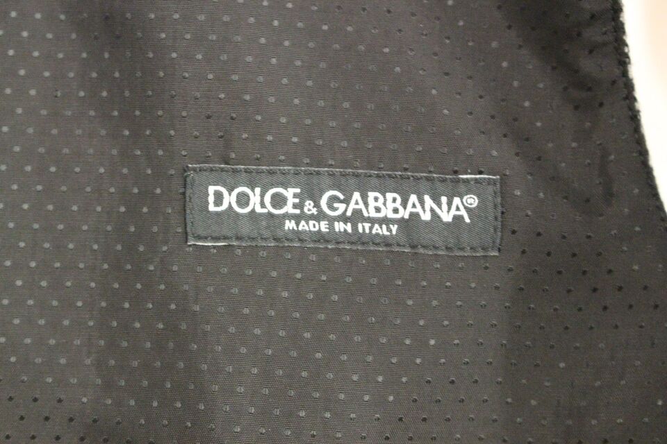 Dolce &amp;amp; Gabbana Grå bomullsblandad väst med logotyp