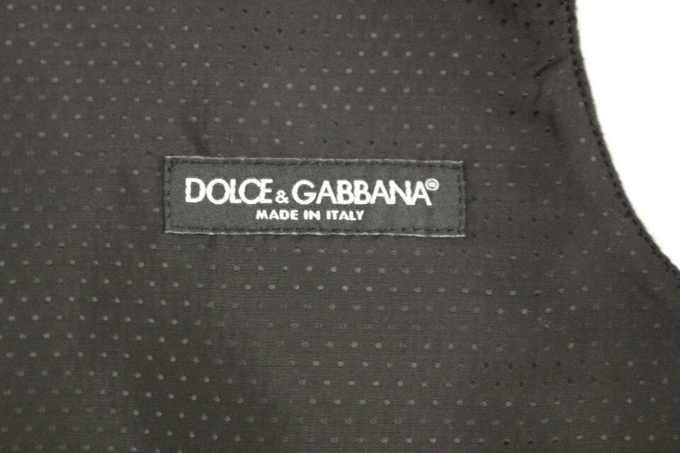 Dolce &amp;amp; Gabbana Grå Wool Blend Väst Gilet Weste