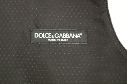 Dolce &amp;amp; Gabbana Grå Wool Blend Väst Gilet Weste