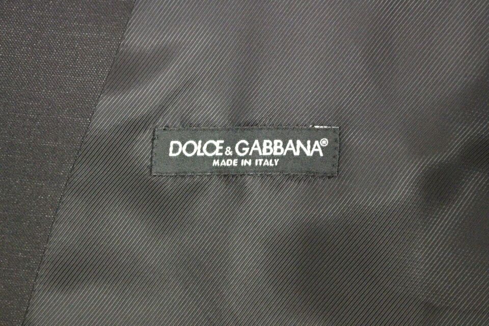 Dolce &amp;amp; Gabbana Grå Ull Sidenklänning Väst Väst