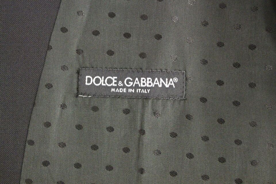 Dolce &amp;amp; Gabbana Svart Ull Formell Klänning Väst Väst