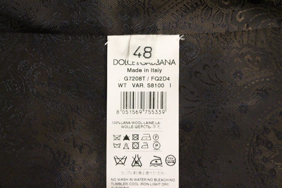 Dolce &amp;amp; Gabbana Brunrutig Enkelknäppt Väst i Ull
