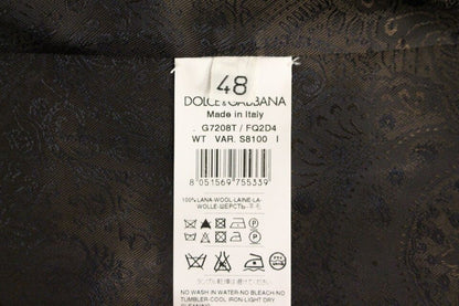 Dolce &amp;amp; Gabbana Brunrutig Enkelknäppt Väst i Ull