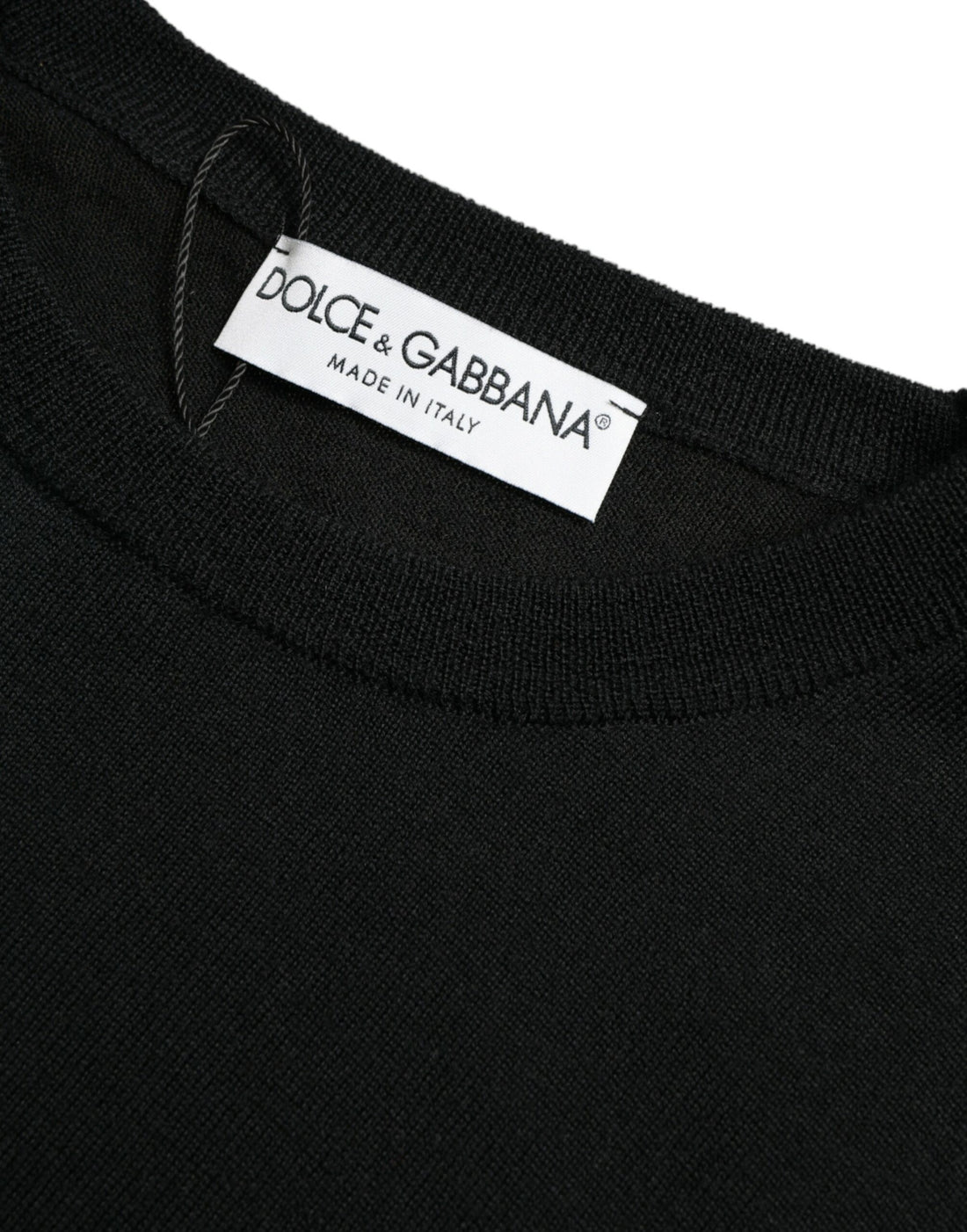 Dolce &amp;amp; Gabbana Svart ulltröja med rund halsringning