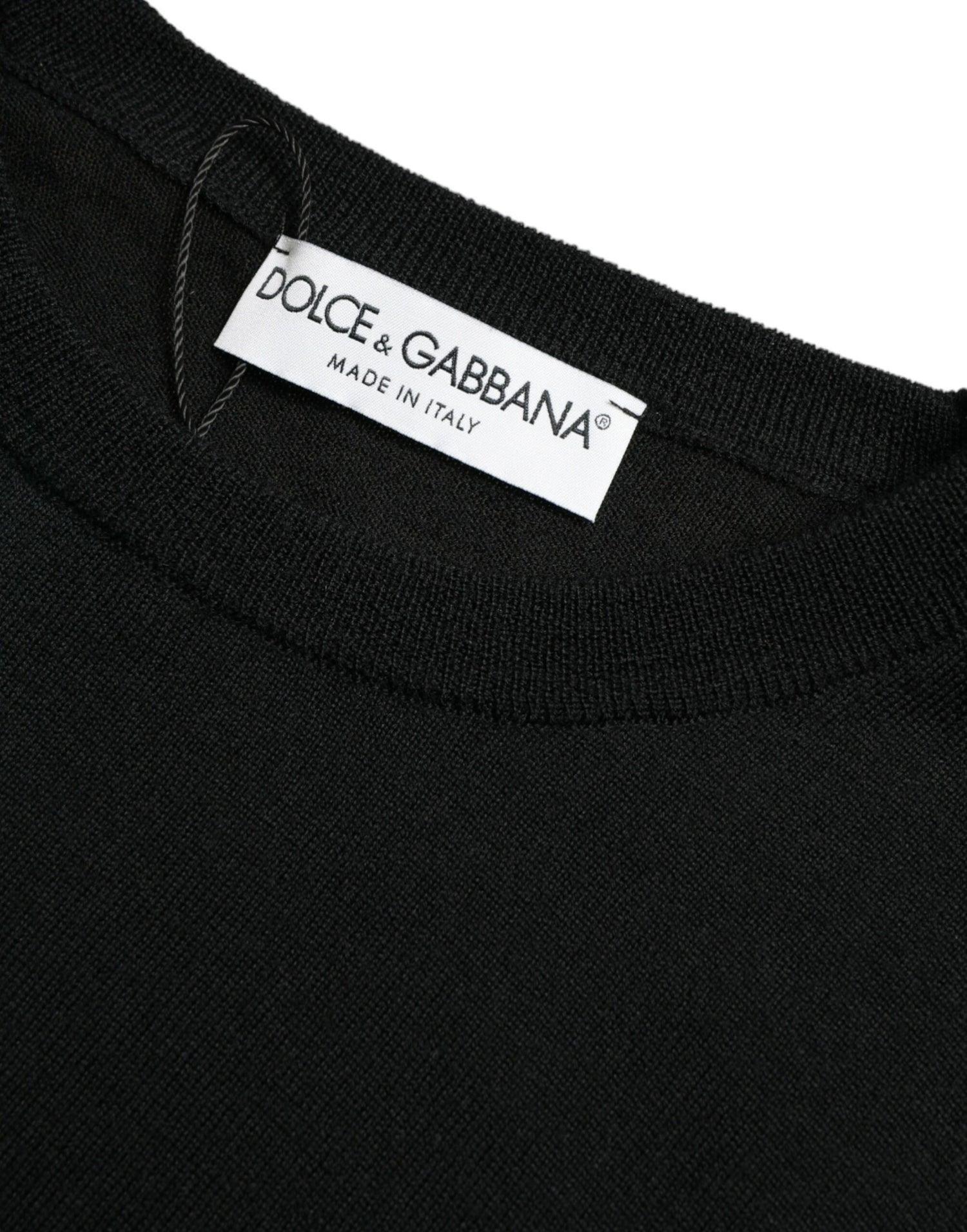 Dolce &amp;amp; Gabbana Svart ulltröja med rund halsringning
