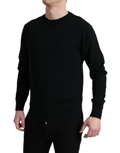 Dolce &amp;amp; Gabbana Svart ulltröja med rund halsringning
