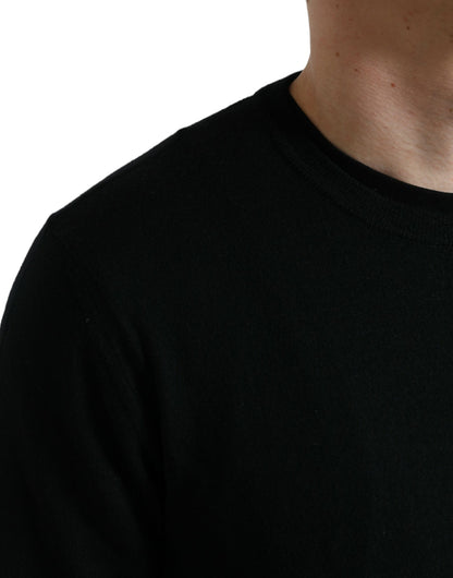 Dolce &amp;amp; Gabbana Svart ulltröja med rund halsringning