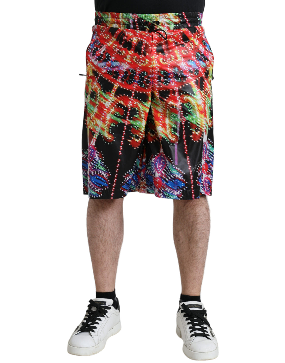 Dolce &amp;amp; Gabbana multicolor armaturtryck herr bermudashorts