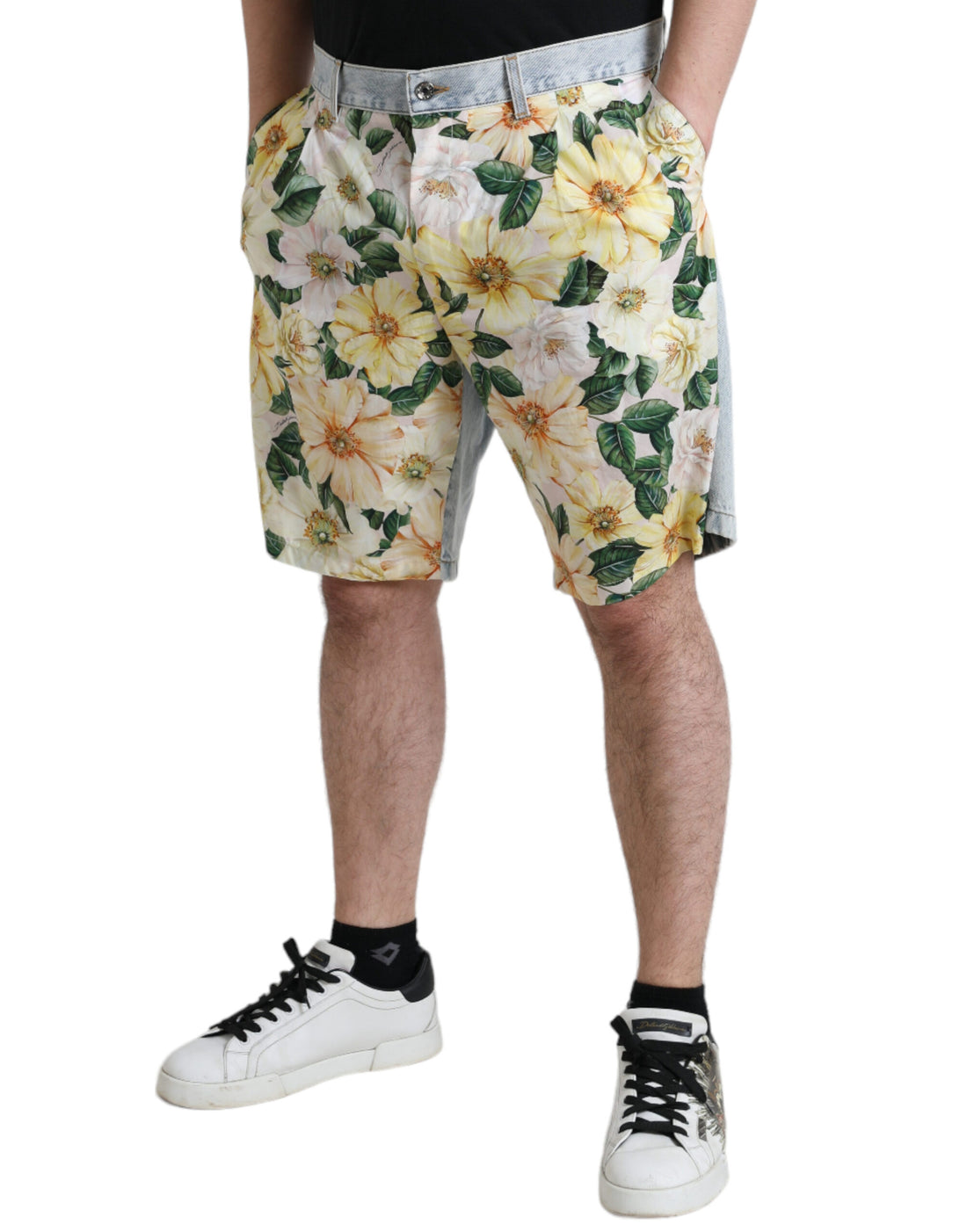 Dolce &amp;amp; Gabbana Flerfärgade Blommiga Jeansbermudashorts