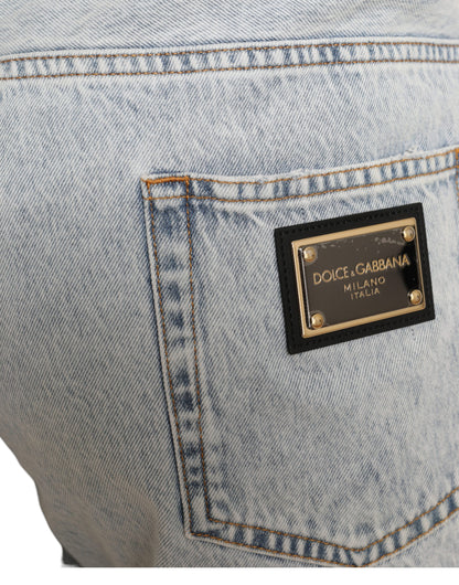 Dolce &amp;amp; Gabbana Flerfärgade Blommiga Jeansbermudashorts