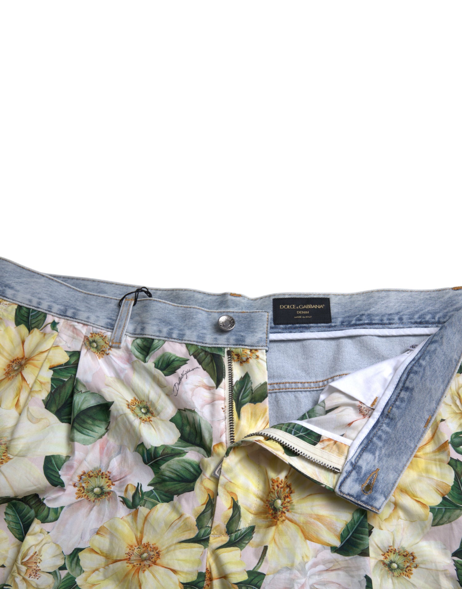 Dolce &amp;amp; Gabbana Flerfärgade Blommiga Jeansbermudashorts