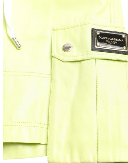 Dolce &amp;amp; Gabbana Ljusgröna Bomull Herr Cargo Bermudashorts