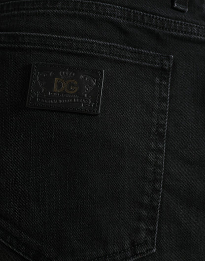 Dolce &amp;amp; Gabbana Svarta Bermudashorts i Stretchig Bomull