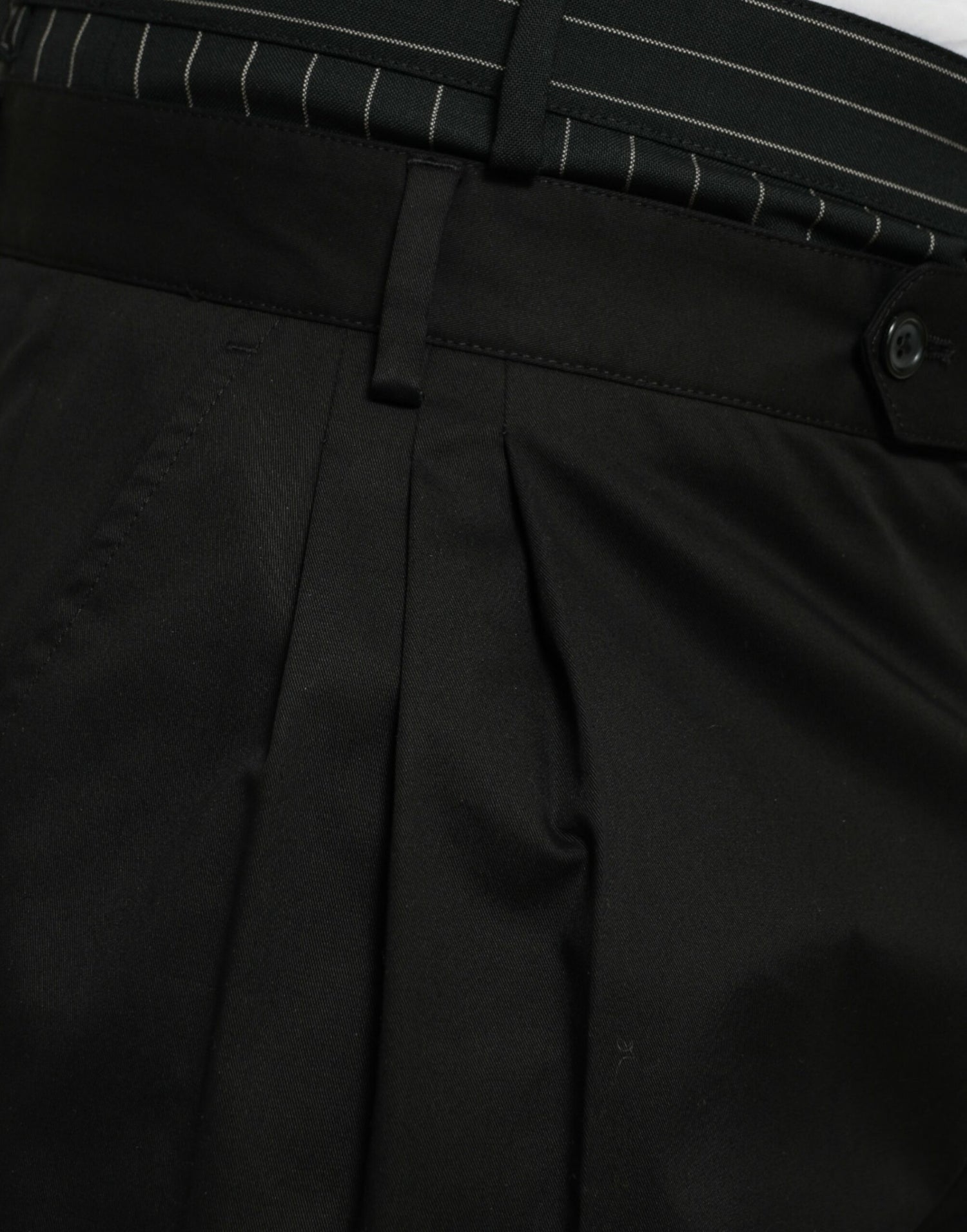 Dolce &amp;amp; Gabbana Svarta Bomullsstretchiga Cargo Bermudashorts