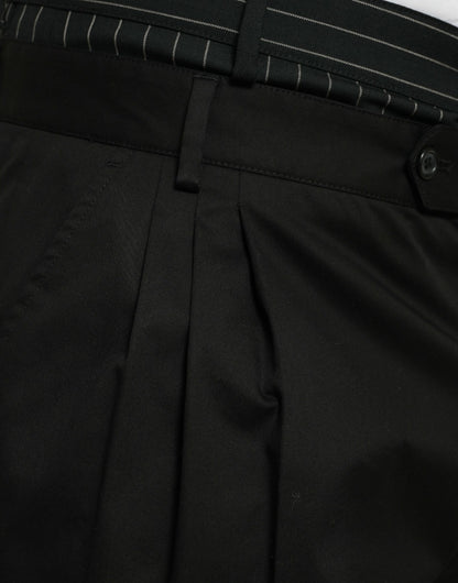 Dolce &amp;amp; Gabbana Svarta Bomullsstretchiga Cargo Bermudashorts
