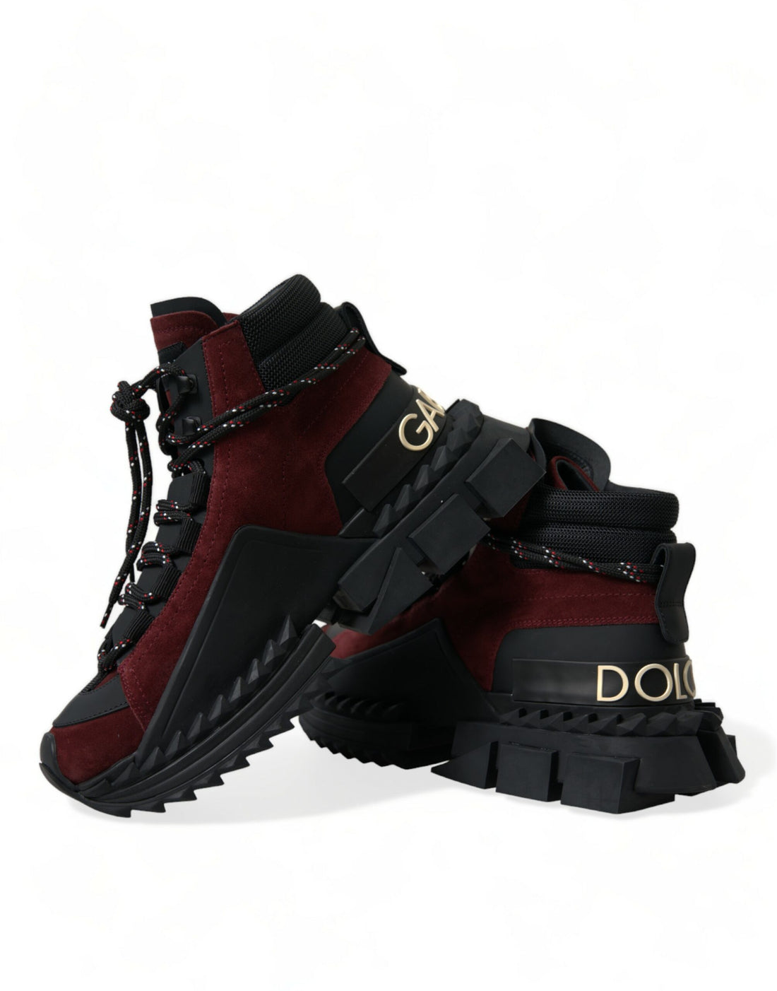 Dolce &amp;amp; Gabbana Burgundy Super King High Top Herr Sneakers Skor
