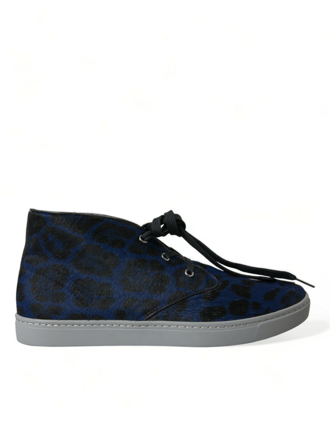 Dolce &amp;amp; Gabbana Blå Kalvskinn Leopard Mellanstora Sneakers Skor