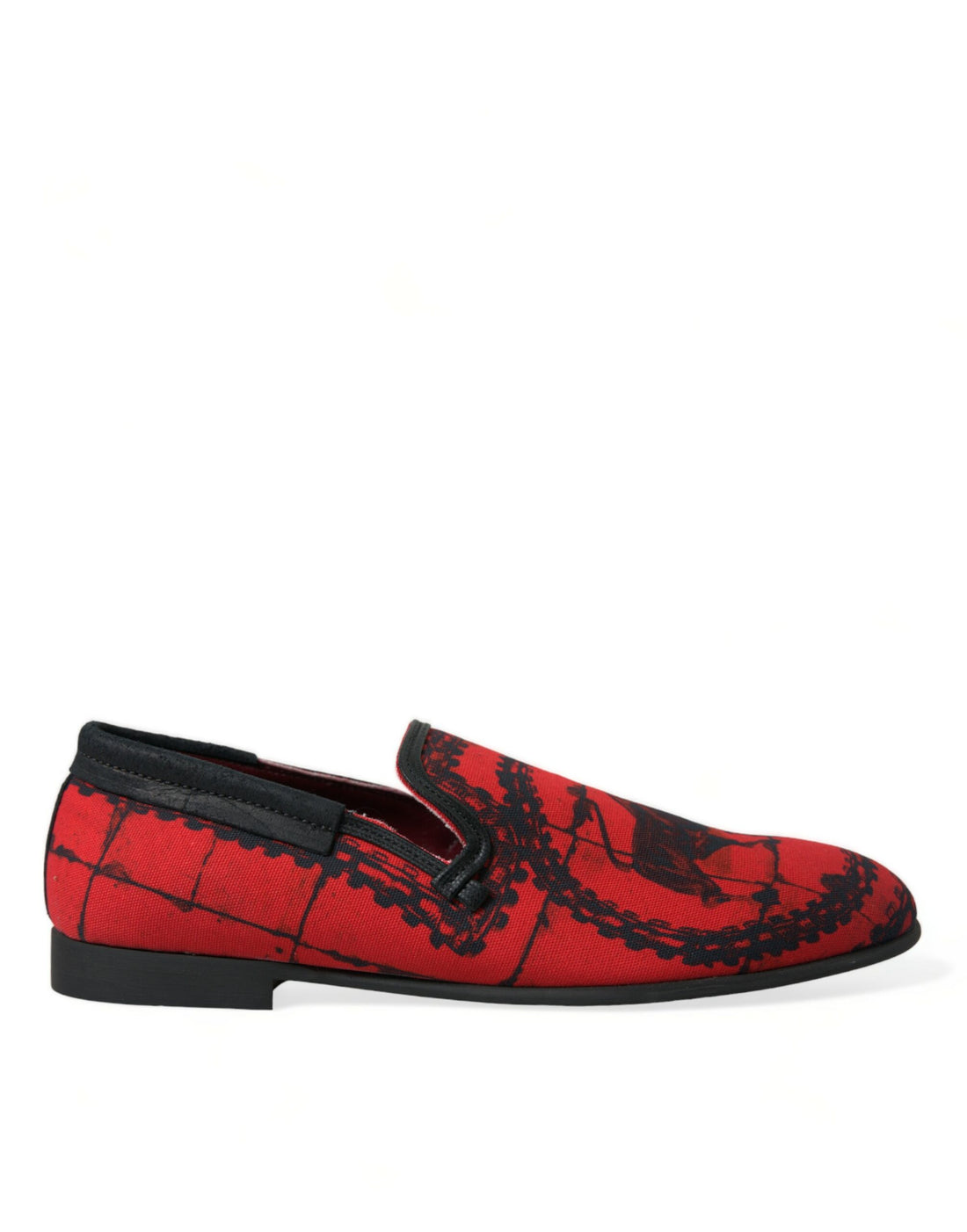 Dolce &amp;amp; Gabbana Röda Svarta Torero Loafers Tofflor Herrskor