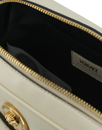 Versace Elegant Vit Kameraväska i Lammskinn