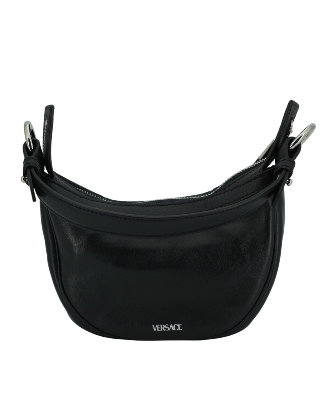 Versace Elegant Svart Mini Hobo Axelväska