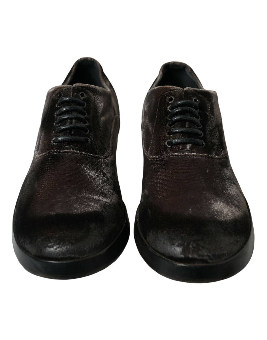 Dolce &amp;amp; Gabbana Bruna Sammet Herrskor Med Snörning Oxford