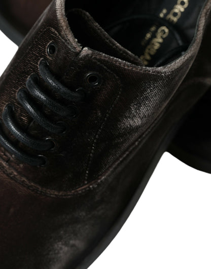 Dolce &amp;amp; Gabbana Bruna Sammet Herrskor Med Snörning Oxford