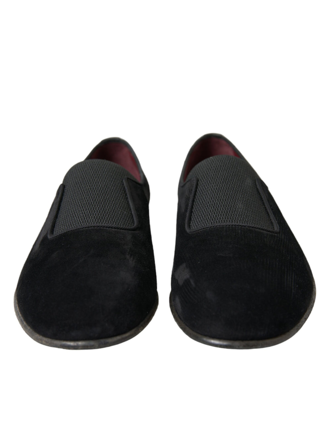Dolce &amp;amp; Gabbana Svarta RUNWAY Velour AMALFI Loafers Skor